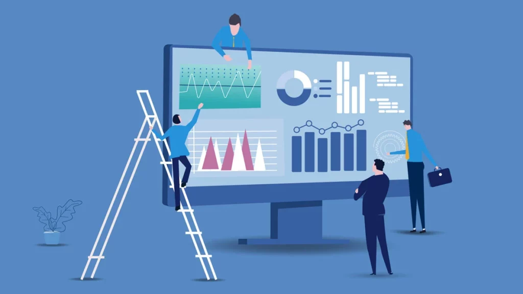 Tableau de bord financier avec graphiques pour piloter un commerce